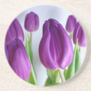 Posavasos De Arenisca Tulipán púrpura