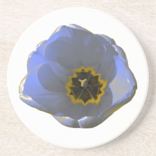 Posavasos De Arenisca Tulipanes azules y amarillos