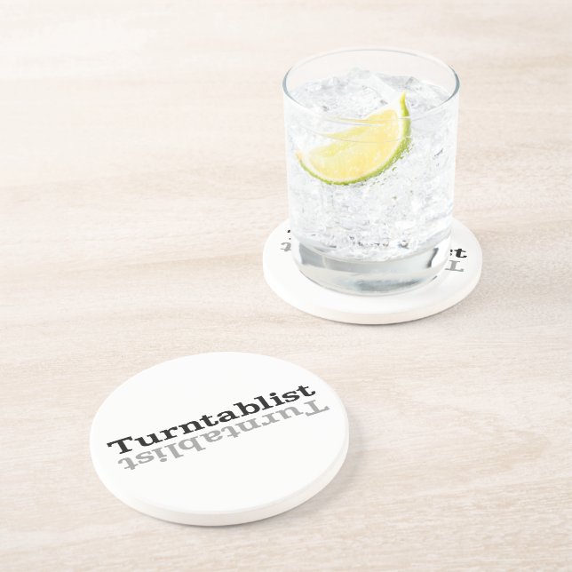 Posavasos De Arenisca Turntablist ʇ sılqɐ ʇ uɹ n・ (Lado)