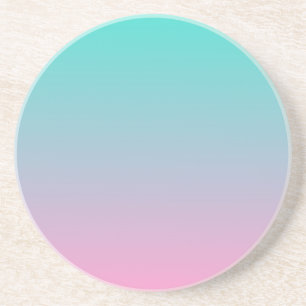 Posavasos De Arenisca Turquesa Rosa Ombre