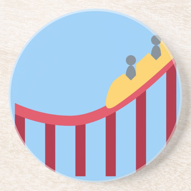 Posavasos De Arenisca Twitter Emoji - Roller coaster (Frente)