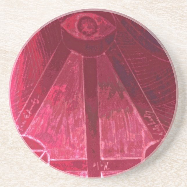 Posavasos De Arenisca un ojo vigilante (Frente)