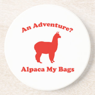 Posavasos De Arenisca ¿Una aventura? Alpaca mis bolsos