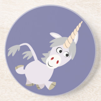 Posavasos De Arenisca Una montaña rusa de unicornio, una Personalizado b