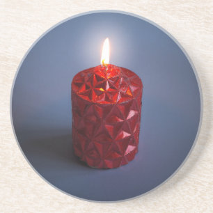 Posavasos De Arenisca Una vela brillante