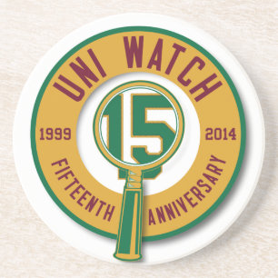 Posavasos De Arenisca Uni práctico de costa del reloj 15th-Anniversary