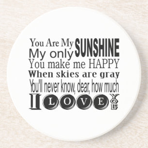 Posavasos De Arenisca Usted es mi ropa y regalos de la sol