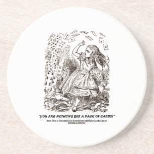 Posavasos De Arenisca Usted no es nada sino un paquete de tarjetas