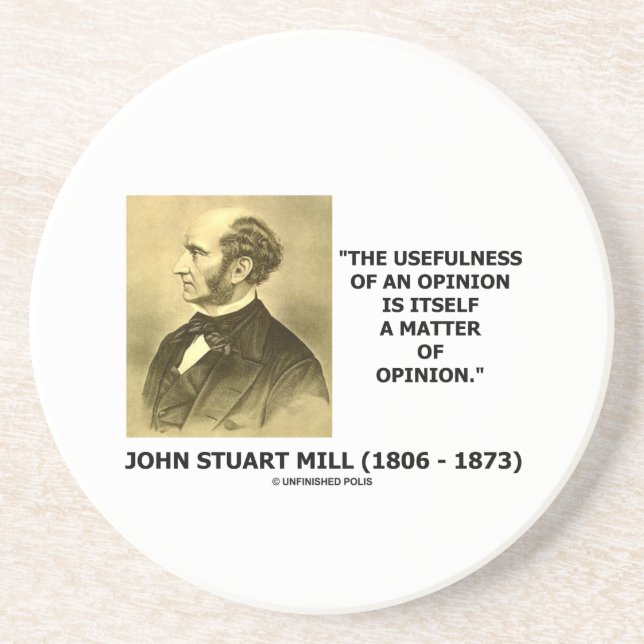 Posavasos De Arenisca Utilidad de John Stuart Mill de una cita de la (Frente)