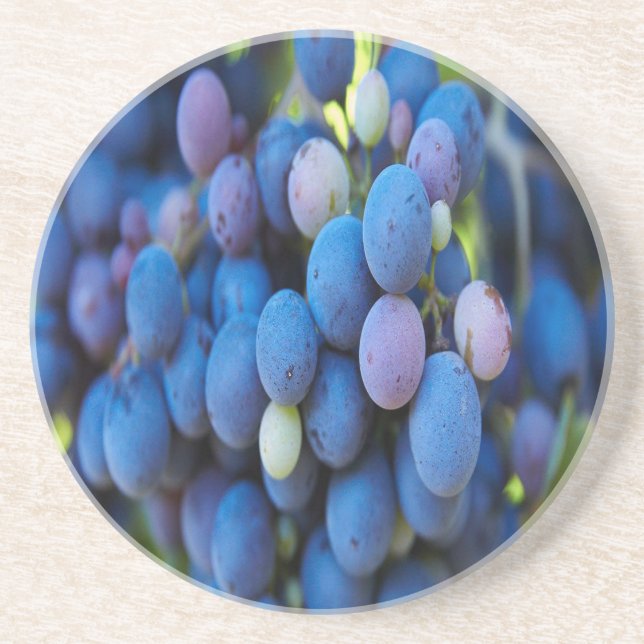 Posavasos De Arenisca Uvas (Frente)