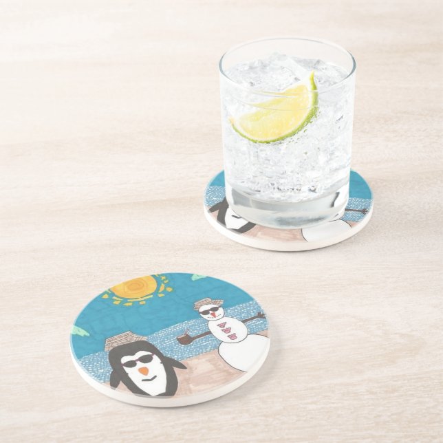 Posavasos De Arenisca Vacaciones de navidades (Lado)