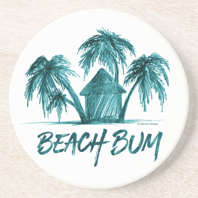 Posavasos De Arenisca Vagabundo de la Playa (Frente)