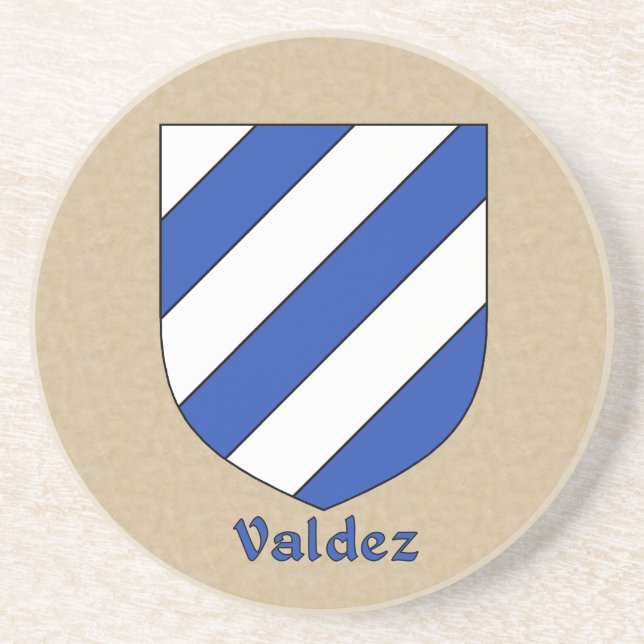 Posavasos De Arenisca Valdez Heraldic Shield (Frente)