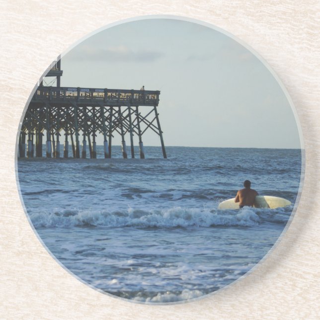 Posavasos De Arenisca Vamos a hacer surf (Frente)