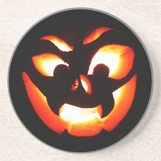 Posavasos De Arenisca Vampire Jack-O-Lantern (Frente)