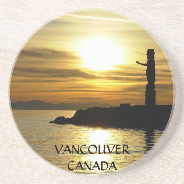 Posavasos De Arenisca Vancouver Coaster Vancouver Sunset Coasters (Frente)