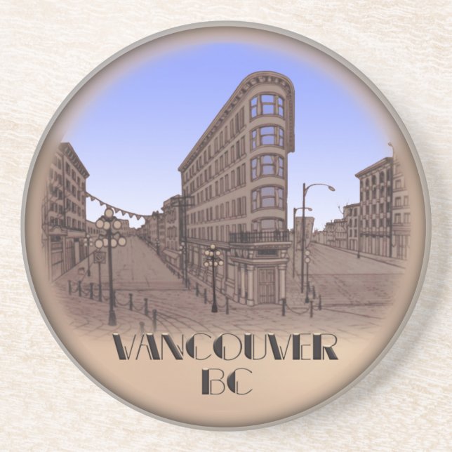 Posavasos De Arenisca Vancouver Souvenir Coasters Vancouver Gastown Gift (Frente)