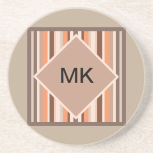 Posavasos De Arenisca Vanilla Melon Stripes