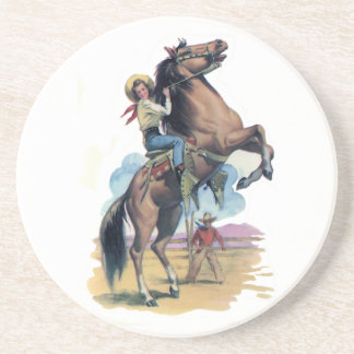 Posavasos De Arenisca Vaquera en caballo