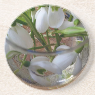 Posavasos De Arenisca vaso de gotas de nieve