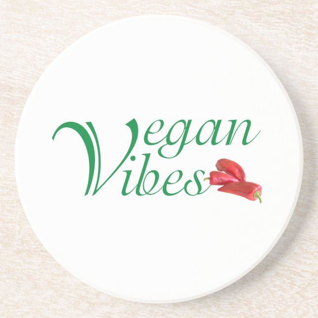 Posavasos De Arenisca Vegan vibes (Frente)
