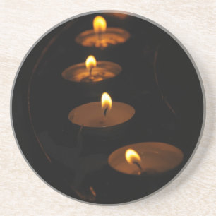 Posavasos De Arenisca Velas encendidas
