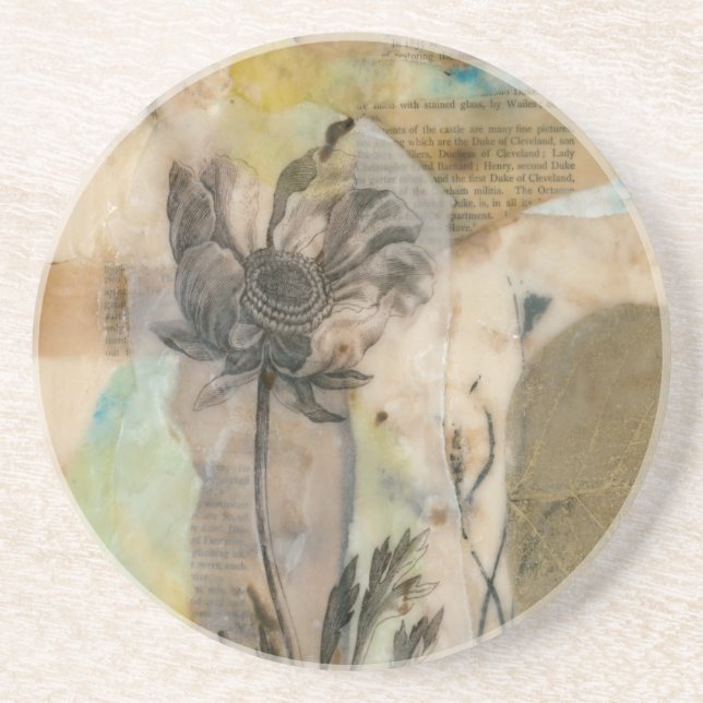 Posavasos De Arenisca Vellum Floral II (Frente)