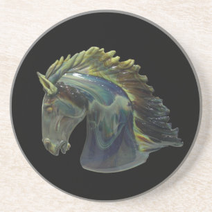 Posavasos De Arenisca Venetin Murano Glass Horse Coaster