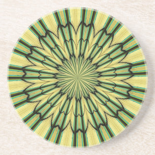 Posavasos De Arenisca Ventana de vidrio templado Kaleidoscope 20
