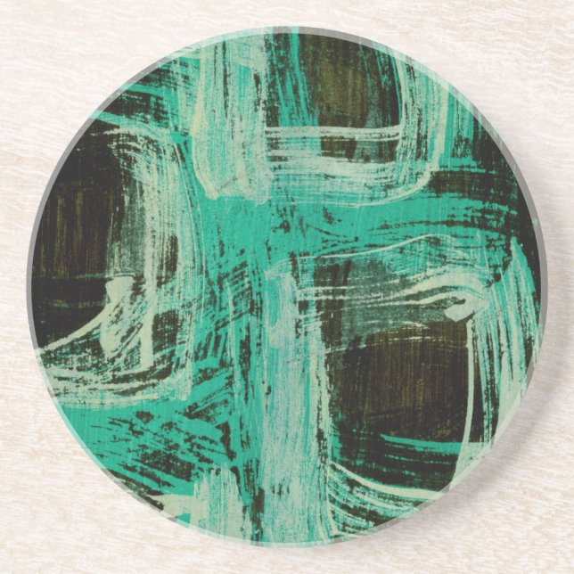 Posavasos De Arenisca Ventanas Aquamarine I (Frente)