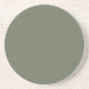 Posavasos de arenisca verde musgo minimalista - Pe