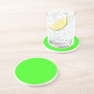 Posavasos de arenisca verde neón personalizado