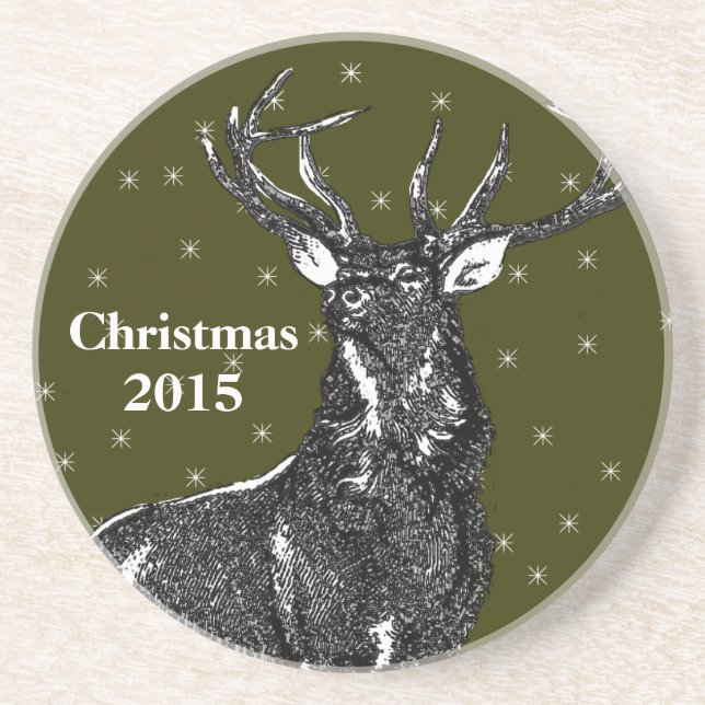 Posavasos De Arenisca Verdes castañoreras preferiría estar cazando (Frente)