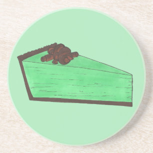 Posavasos De Arenisca Verdes Grasshopper Mint Pie Slice Foodiaking