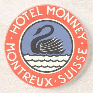 Posavasos De Arenisca Viajes Vintage, Hotel Swan Bird Monney Suiza