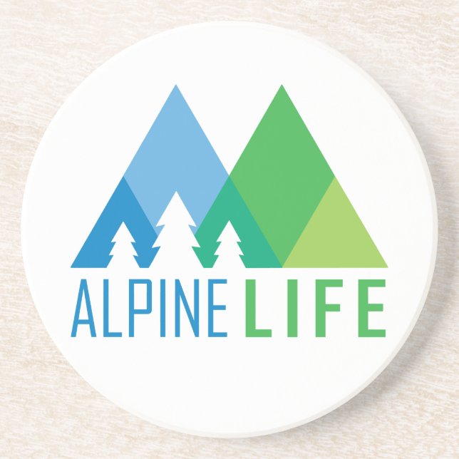 Posavasos De Arenisca Vida alpina (Frente)