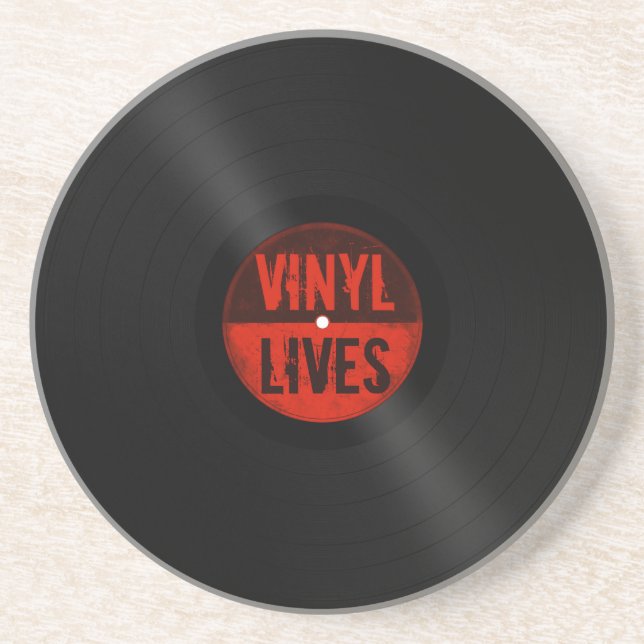 Posavasos De Arenisca Vidas retras del vinilo del álbum (Frente)