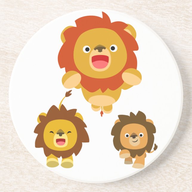 Posavasos De Arenisca '¡¡Viene!!!" Monstruo de leones Personalizado de t (Frente)