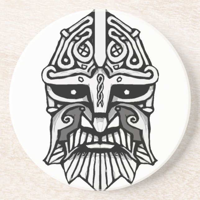 Posavasos De Arenisca Vikinga huvud (Frente)