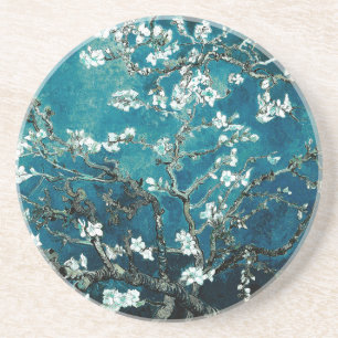 Posavasos De Arenisca Vincent Van Gogh Almond Blossoms Oscuro Verde azul