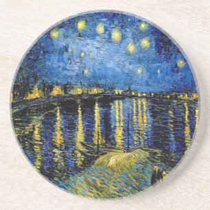 Posavasos De Arenisca Vincent Van Gogh Noche estrellada sobre el Ródano 
