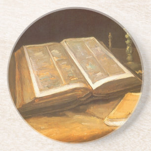 Posavasos De Arenisca Vincent van Gogh - Todavía la vida con la Biblia
