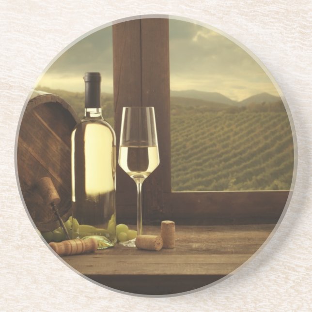 Posavasos De Arenisca Vino (Frente)