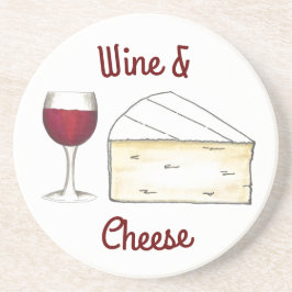 Posavasos De Arenisca Vino Rojo y Queso Brie Merlot Cabernet Glass Food