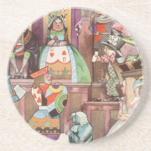 Posavasos De Arenisca Vintage Alicia en el País de las Maravillas, Reina