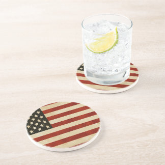 Posavasos De Arenisca Vintage American Flag GIFTS