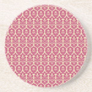 Posavasos De Arenisca Vintage Barroco Pink Flour Wallpaper