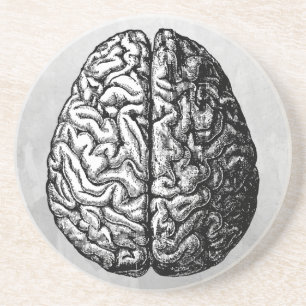 POSAVASOS DE ARENISCA VINTAGE BRAIN DRAWING
