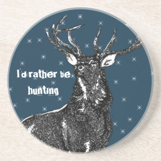 Posavasos De Arenisca Vintage Buck Coasters Prefiero estar cazando