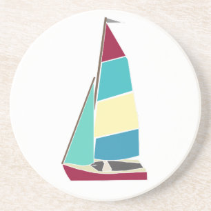 Posavasos De Arenisca Vintage Dinghy